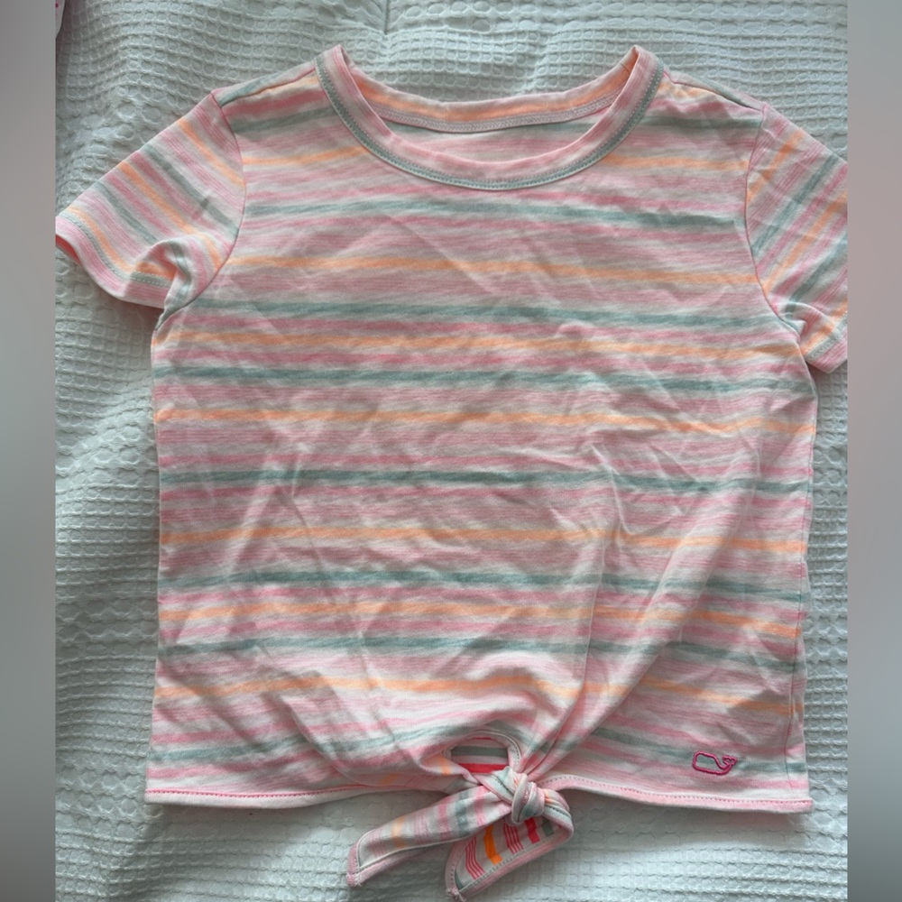 Vineyard Vines Pink Striped Kids Shirt